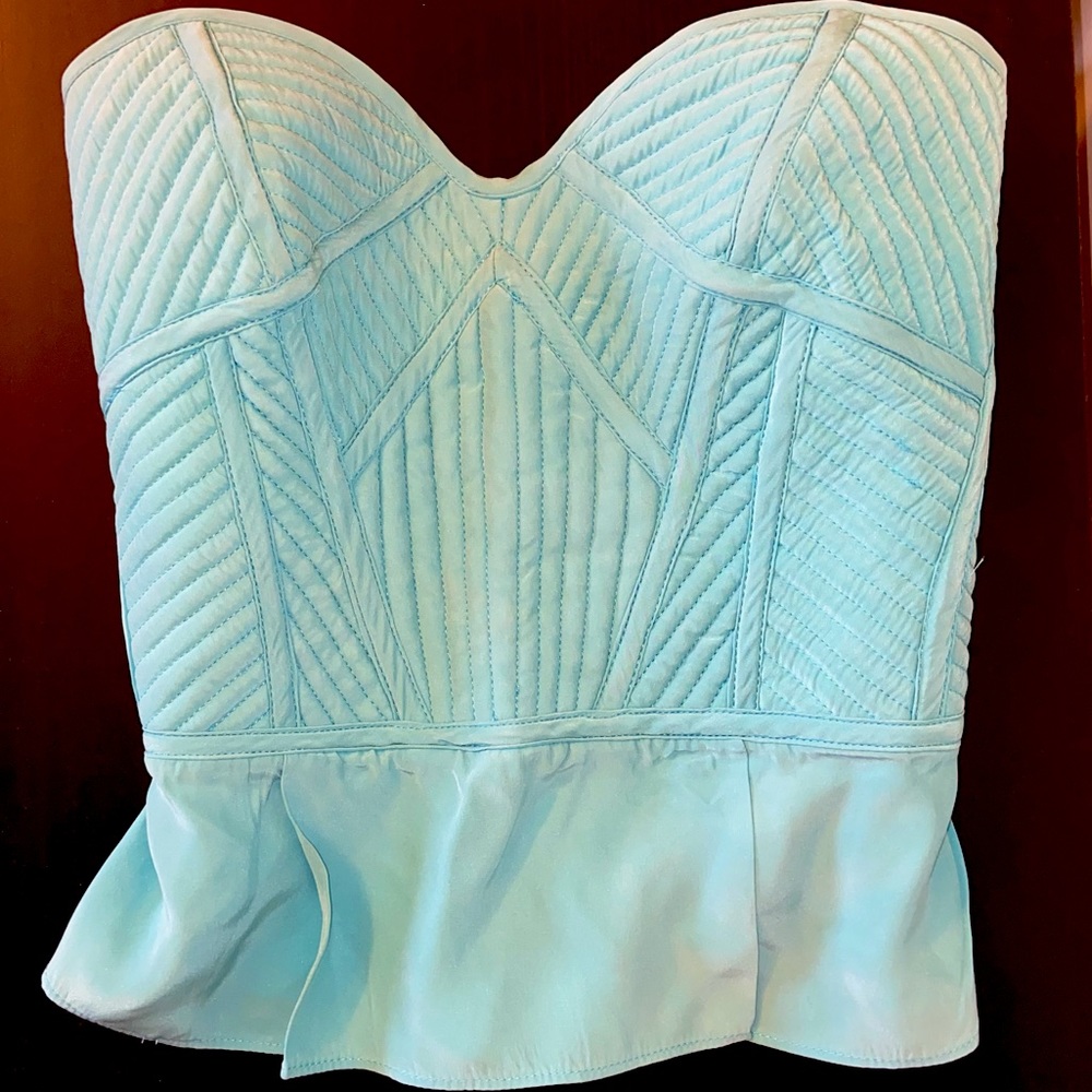 Parker strapless Penelope peplum shirt